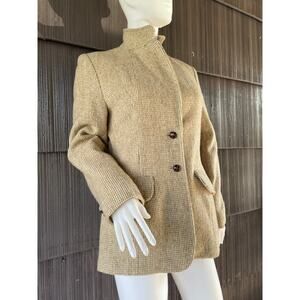 🔥Vintage JP Silver Wool Tweed Multicolor Blazer Jacket Preppy Office Academia